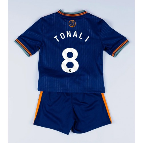 Stroje piłkarskie Newcastle United Sandro Tonali #8 Koszulka Trzeciej dla dzieci 2025-26 Krótki Rękaw (+ szorty)